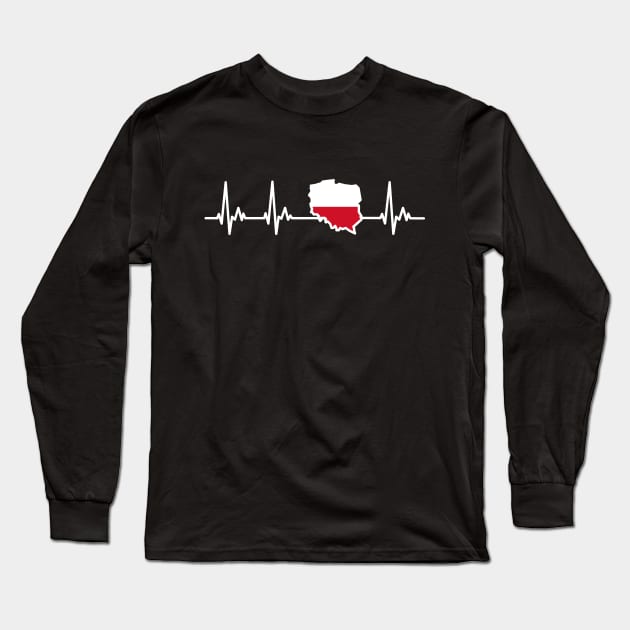 Polska My Heart Beats for Poland Long Sleeve T-Shirt by samshirts